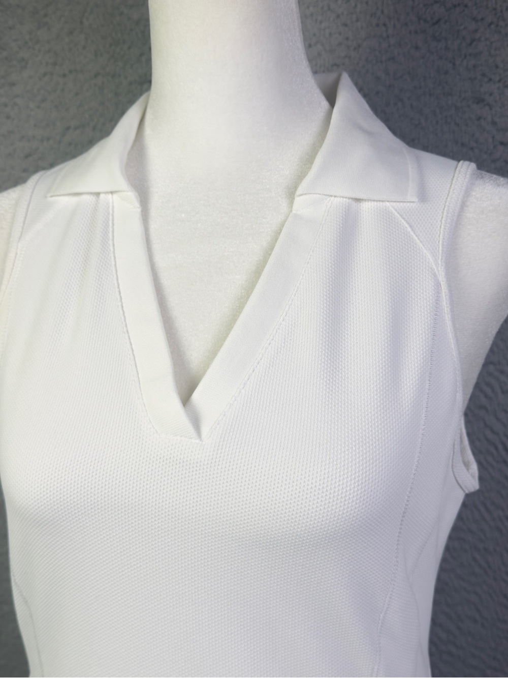 Athleta Everyday Polo Tank Top Womens XXS White Sleeveless Athletic Golf Tennis - Picture 2 of 8